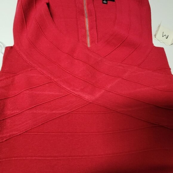 Sexy Red Dress Bodycon figure hugging bandage Red Dress Size M, L,  XL - Picture 8 of 12